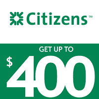 [CT, D.C., DE, FL, MA, MD, MI, NH, NJ, NY, OH, PA, RI, VT, VA] Citizens Bank $400/$500/$750 Checking Bonus