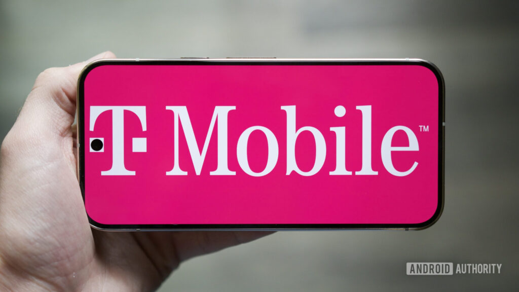 The T-Mobile logo displayed on a Google Pixel phone.