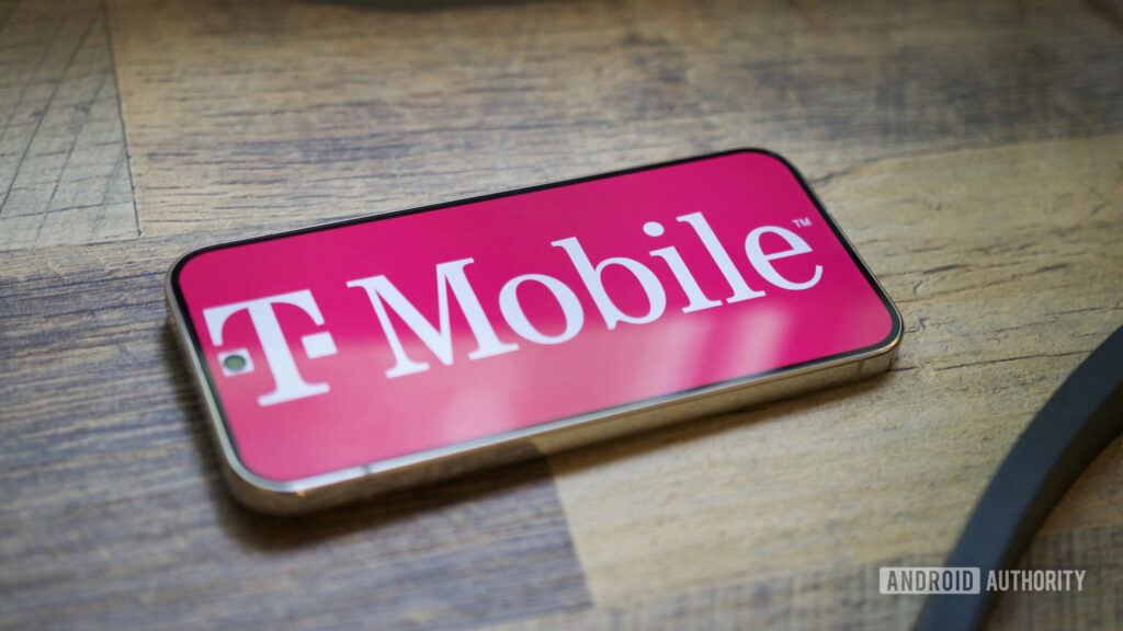 The T-Mobile logo displayed on a Google Pixel phone.