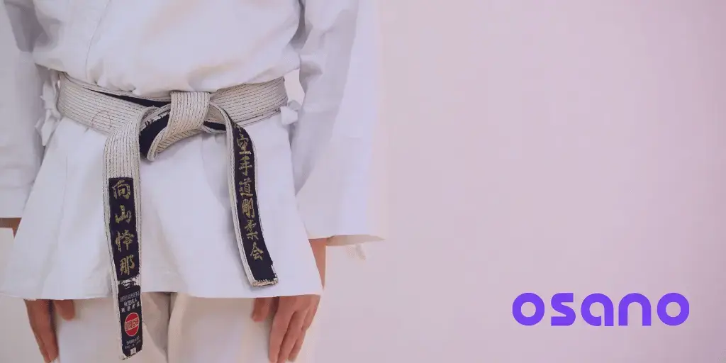 Martial artist with white belt